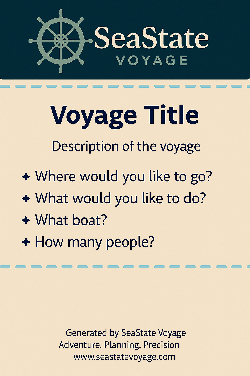 Custom Voyage Plan — Built For Your Route